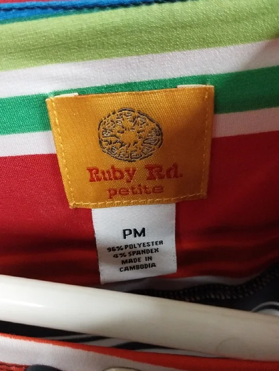 Ruby Rd. In Living Color Multicolor Striped Skirt Set - Picture 2 of 6